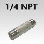 1/4 NPT Type 316 Stainless Pipe Nipples